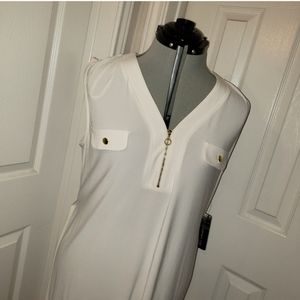 💫SOHO Apparel Cream Sleeveless Dress